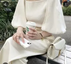 パフスリーブトップス ホワイト 白 オフショル