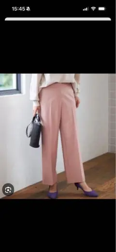 PLST ウォームリザーブストレートパンツ ピンク【XS】スラックス