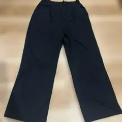グリーンレーベルリラクシング　オルマイワイドパンツ　ブラック　38