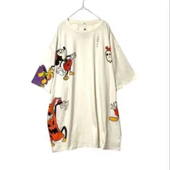 3491 ディズニー メンズ Tシャツ ハロウィン　総柄 XXL オフホワイト