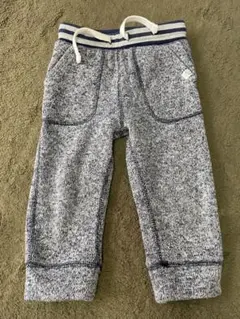 GAPグレー ニット風パンツ 裏起毛　90