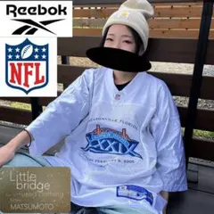 リーボック　00s NFL スーパーボウル　ゲームシャツ　人気デザイン　古着.