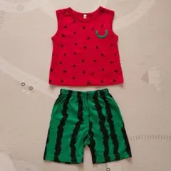 スイカ柄 タンクトップ ショートパンツ セット 90サイズ