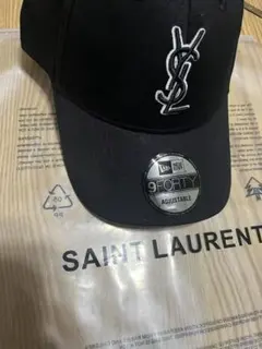 SAINT LAURENT ブラック ベースボールキャップ 9FORTY
