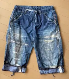 TALKING ABOUT THE ABSTRACTION 転写デニムショーツのサムネイル