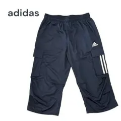 美品 adidas アディダス カーゴハーフパンツ L スリーストライプス 紺