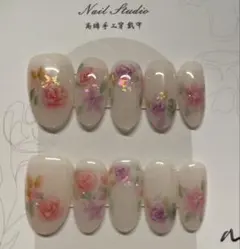 さ*ん様 花柄デザイン ネイルチップ Mサイズ