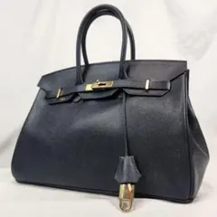 美品 POPOLARE トートバッグ 肩掛け A4可 南京錠 レザー ロゴ刻印