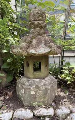 【天然自然石・道しるべ灯篭・茶庭灯篭】庭石オブジェ置物箱庭ガーデニング造園坪庭 天然石・道しるべ石灯篭・坪庭灯篭・露地庭灯篭】庭石オブジェ置物箱庭