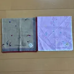 Hanae Mori ハンカチ 2枚セット 桜 蝶 総柄