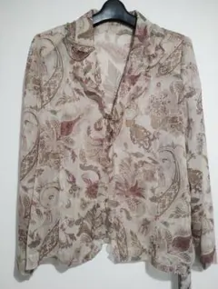 レディース　ベージュ系　衿付きジャケット【フォーマルにもオススメです】