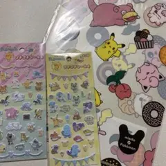 ポケモン☆プチプチシール4☆2枚セット　ポケモンクリアファイル