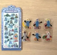 スンスン キラキラ アクリルシール ステッカーシール6枚セット