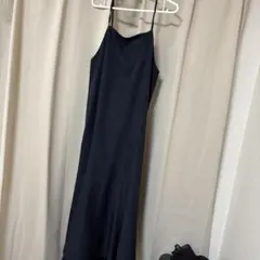 黒いキャミワンピース ロング丈