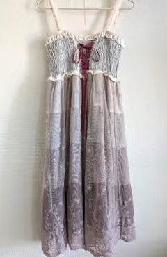 axes femme レース　キャミワンピース