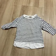 petit main ストライプ Tシャツ 80