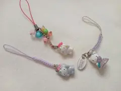 【ゆうパケット】ハローキティ 根付け　北海道 3個セット　難あり