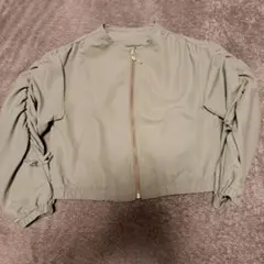 130cm　カーキ ジップアップジャケット