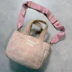 MIU MIU 花柄刺繍 メッシュ ショルダーバッグ - メルカリ