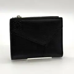 ロエベ LOEWE 二つ折り財布 クラシックカーフ パズル メンズ 黒