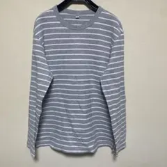 UNIQLO ユニクロ ボーダー ロングスリーブTシャツ（長袖） Lサイズ