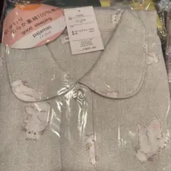 婦人裏綿100ソフトキルトネコ柄Mサイズパジャマ