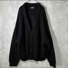 オーバーサイズ ブラック ニット カーディガン　古着　archive