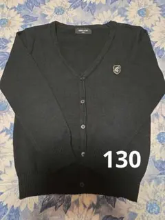 COMME CA ISM 黒 Vネック カーディガン 130　美品