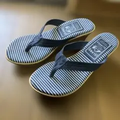 ISLAND SLIPPER ネイビー ストライプ ウェッジサンダル　7のサムネイル