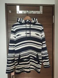 美品 M チャオパニック ニットストライプパーカー　フワフワ