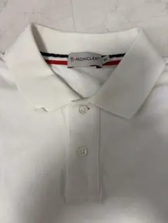 MONCLER ポロシャツ ホワイト トリコロールライン - メルカリ