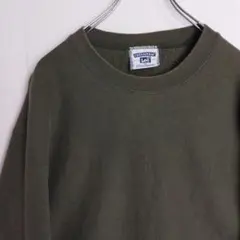 Lee リー スウェット トレーナー プルオーバー カーキ 無地 メンズXL