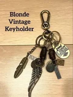 キーホルダー キーリング ヴィンテージ イーグル　アメカジ ブロンド バイカー