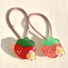 No.127 いちご　イチゴ　ヘアゴム　セット　キッズ　行事　イベント