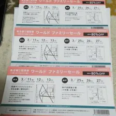 ワールド ファミリーセール 招待券のサムネイル