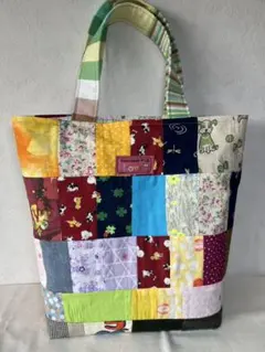L サイズ パッチワーク★ トートバッグ