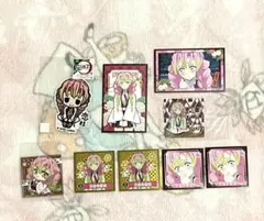 鬼滅の刃　甘露寺蜜璃　シール　ステッカー　デコステッカー　シール烈伝　9点セット