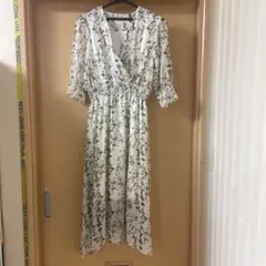 ViXinFuShi 花柄ミディ丈ワンピース