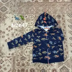 4T 恐竜パーカー