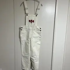 CO&LU 刺繍ロゴ ホワイトサロペット