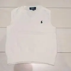 Polo by Ralph Lauren ホワイト Vネック ベスト 100