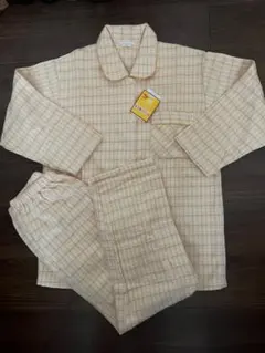 新品　未使用　ネル素材 チェック柄 パジャマ Lサイズ