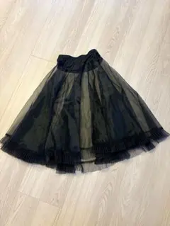 YOSHIE INABA ブラックフレアスカートチュールスカートのサムネイル