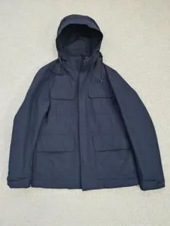 ユニクロ　ネイビー フード付き ナイロンジャケット S