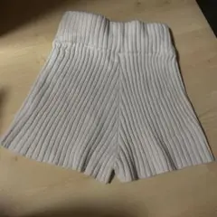 リブ編み ニットショートパンツ S