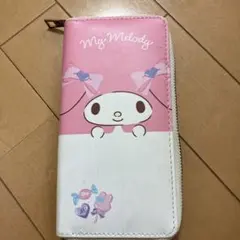 My Melody ラウンドファスナー長財布 ピンク ホワイトのサムネイル