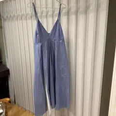 ZARA ブルーストライプ　スリップドレス