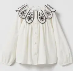 【お値下げ】【新品•未使用】　ZARA ポプリンブラウス　164cm