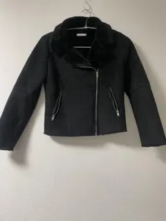 muse muse ブラックムートン風ジャケット