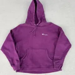 Champion パープル パーカー フード付き